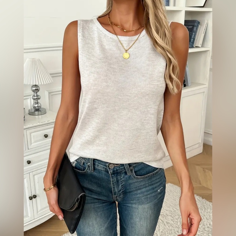 SLEEVELESS KNIT TOP - Picture 9 of 10
